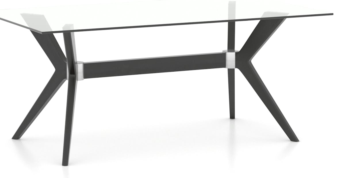 Canadel Casual Dining GRE04072CL05MDPNF Rectangular Glass Table Canadel Casual Dining GRE04072CL05MDPNF Rectangular Glass Table