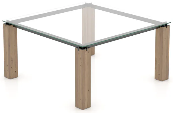 Canadel Casual Dining GSQ06060CL25RLENF Square Glass Table Canadel Casual Dining GSQ06060CL25RLENF Square Glass Table
