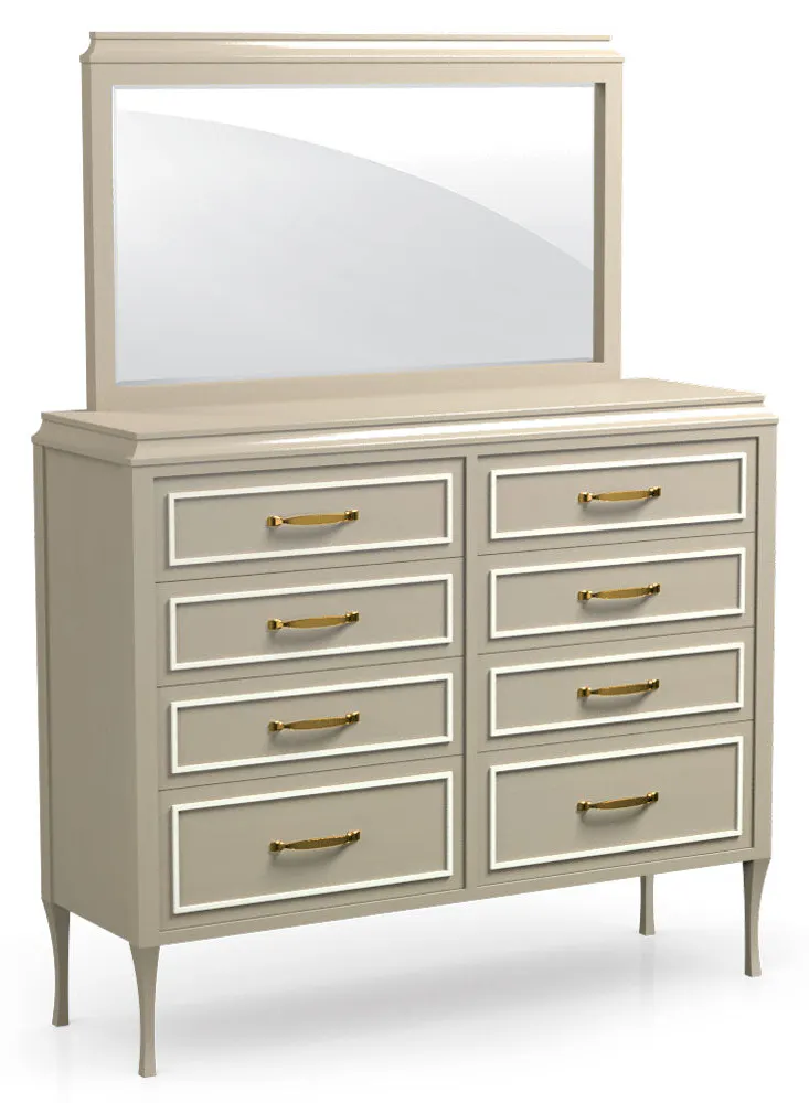 Simply Amish SMHAL-06A2 Haley 8 Drawer Mirror Simply Amish SMHAL-06A2 Haley 8 Drawer Mirror