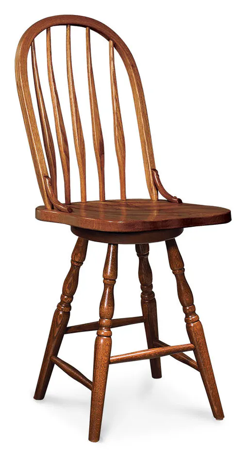 Simply Amish KA1155BS-06B Bentback Swivel Barstool - 30" Seat Height.Turned Leg Simply Amish KA1155BS-06B Bentback Swivel Barstool - 30" Seat Height.Turned Leg