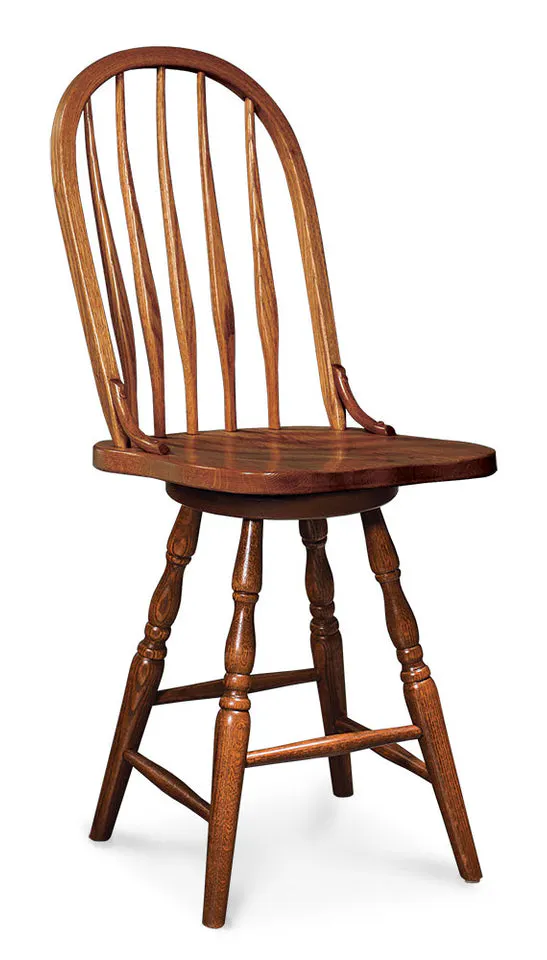 Simply Amish KA1155BS-06B Bentback Swivel Barstool - 30" Seat Height.Turned Leg Simply Amish KA1155BS-06B Bentback Swivel Barstool - 30" Seat Height.Turned Leg