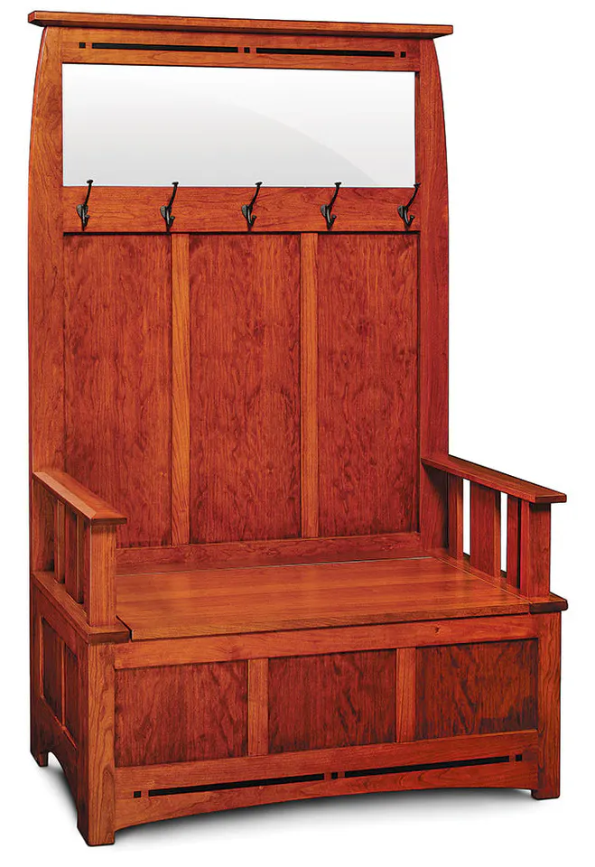 Simply Amish KAHBA48 Aspen Hall Bench with Inlay Simply Amish KAHBA48 Aspen Hall Bench with Inlay
