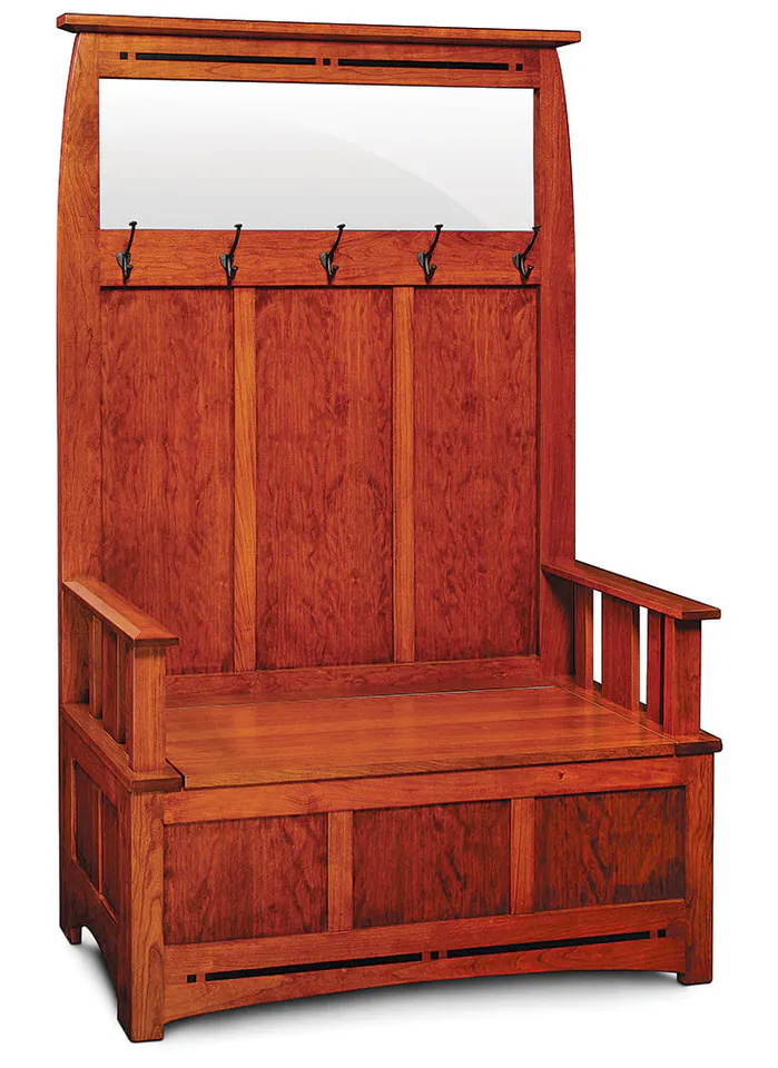 Simply Amish KAHBA48 Aspen Hall Bench with Inlay Simply Amish KAHBA48 Aspen Hall Bench with Inlay