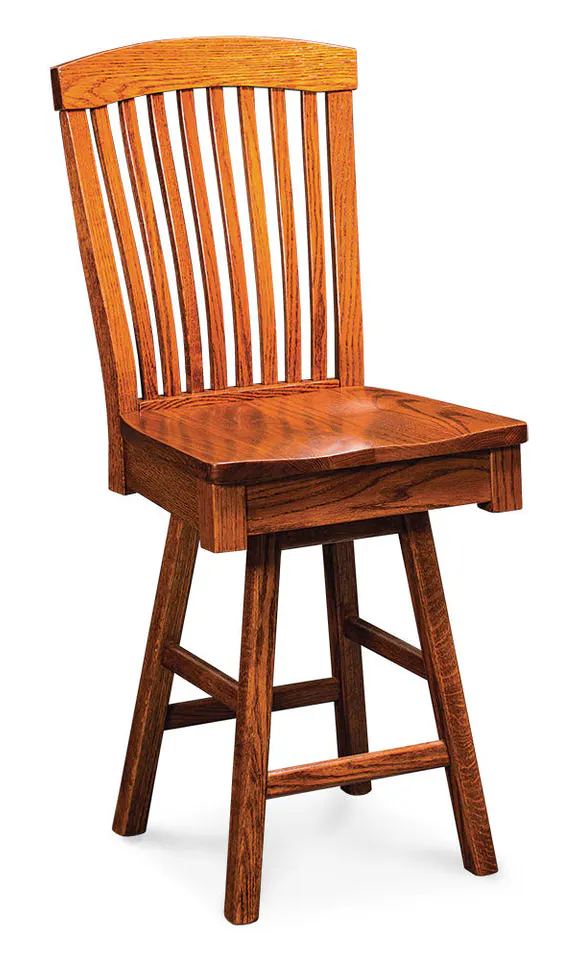Simply Amish KAJSBS-06B-F Justine Swivel Barstool, 30" Seat Height w/ Fabric Cushion Seat Simply Amish KAJSBS-06B-F Justine Swivel Barstool, 30" Seat Height w/ Fabric Cushion Seat