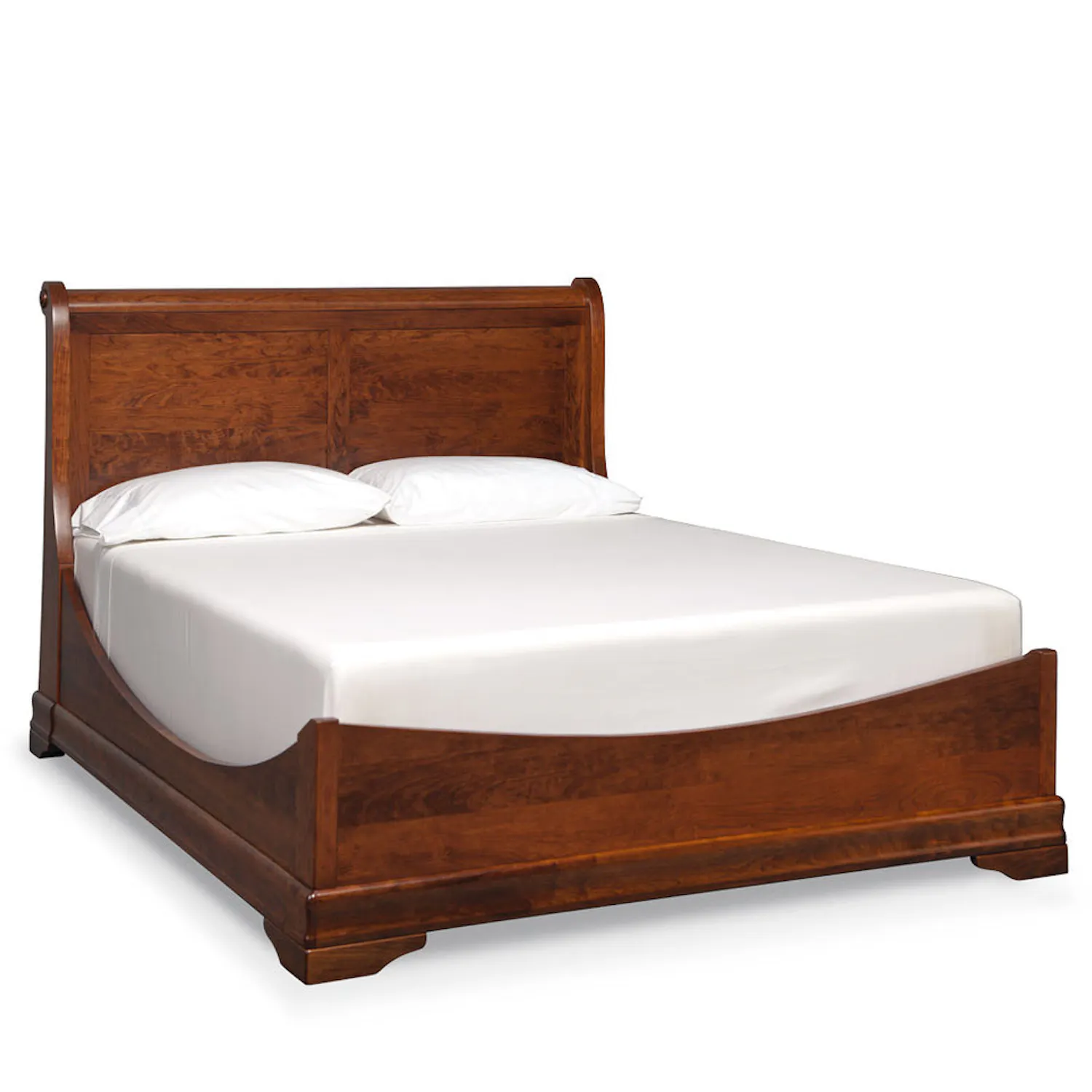 Simply Amish SBLPP-09L4 Louis Philippe Twin Sleigh Bed with Low Footboard