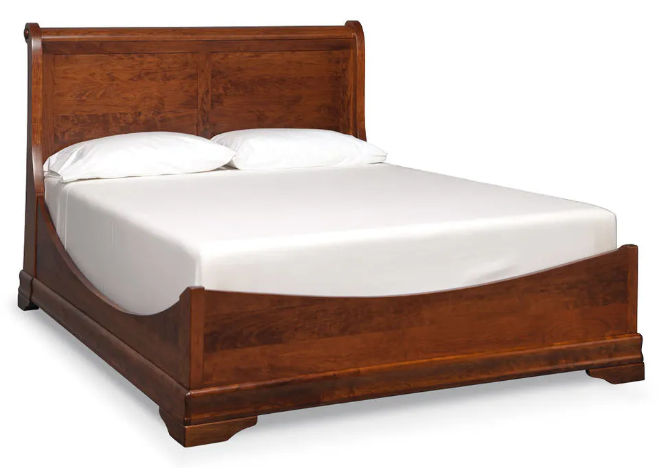 Simply Amish SBLPP-09L4 Louis Philippe Twin Sleigh Bed with Low Footboard Simply Amish SBLPP-09L4 Louis Philippe Twin Sleigh Bed with Low Footboard