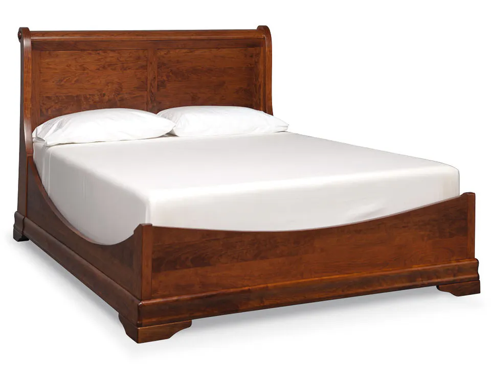 Simply Amish SBLPP-09L4 Louis Philippe Twin Sleigh Bed with Low Footboard Simply Amish SBLPP-09L4 Louis Philippe Twin Sleigh Bed with Low Footboard