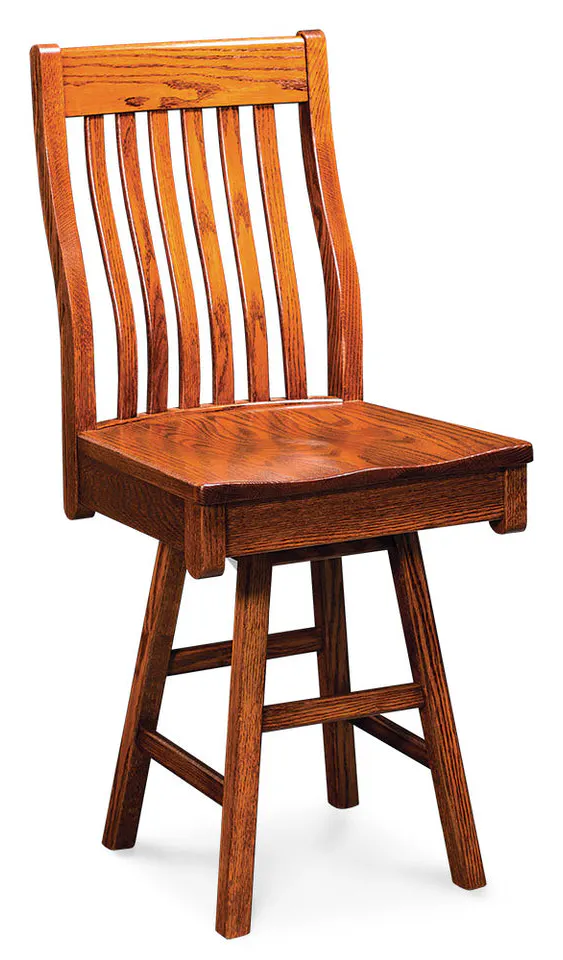 Simply Amish KAUIISBS-05B-W Urbandale II Swivel Side Barstool w/ Wood Seat Simply Amish KAUIISBS-05B-W Urbandale II Swivel Side Barstool w/ Wood Seat