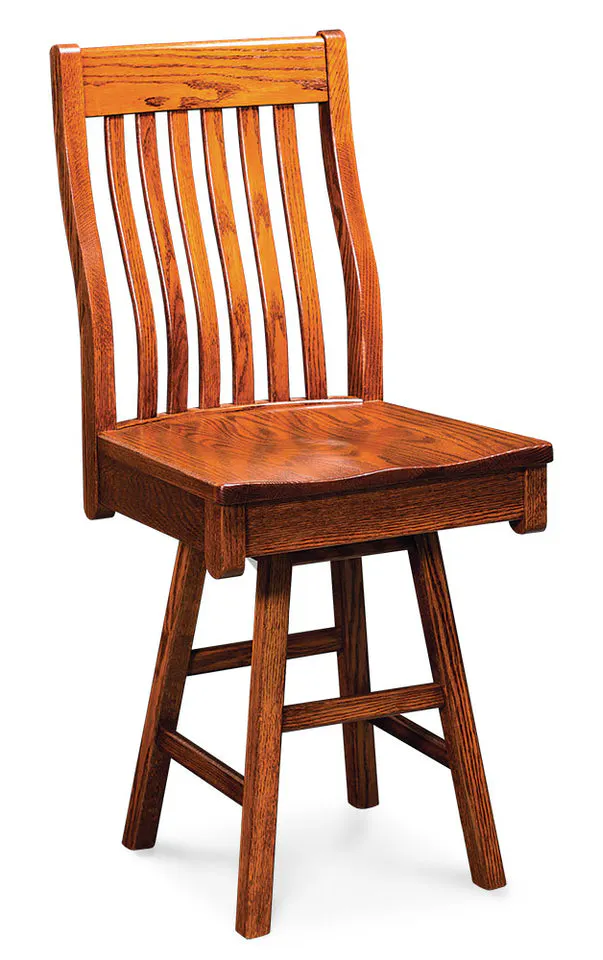 Simply Amish KAUIISBS-05B-W Urbandale II Swivel Side Barstool w/ Wood Seat Simply Amish KAUIISBS-05B-W Urbandale II Swivel Side Barstool w/ Wood Seat