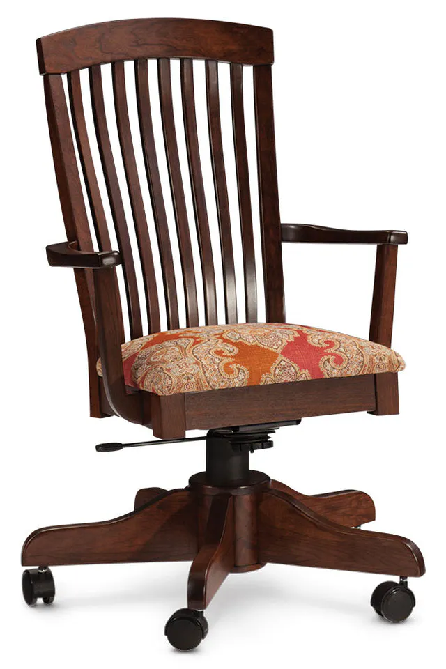 Simply Amish KSJADC-F Justine Arm Desk Chair w/ Fabric Cushion Seat Simply Amish KSJADC-F Justine Arm Desk Chair w/ Fabric Cushion Seat