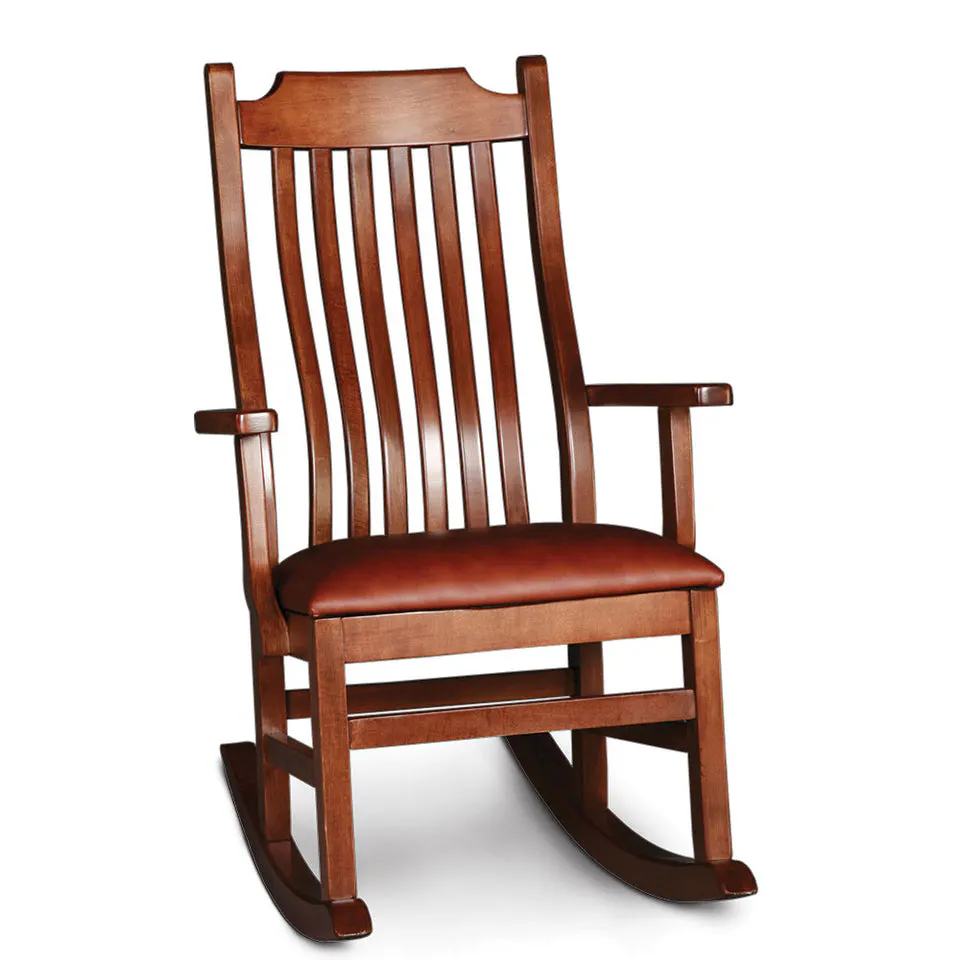 Simply Amish KSUAR-L Urbandale Arm Rocker w/ Leather Cushion Seat