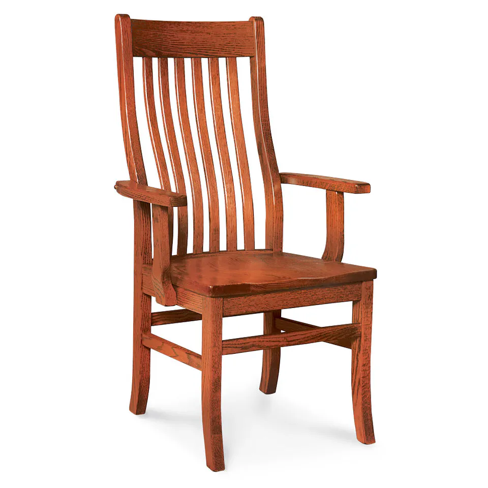 Simply Amish KSUIIAC-L Urbandale II Arm Chair w/ Leather Cushion Seat