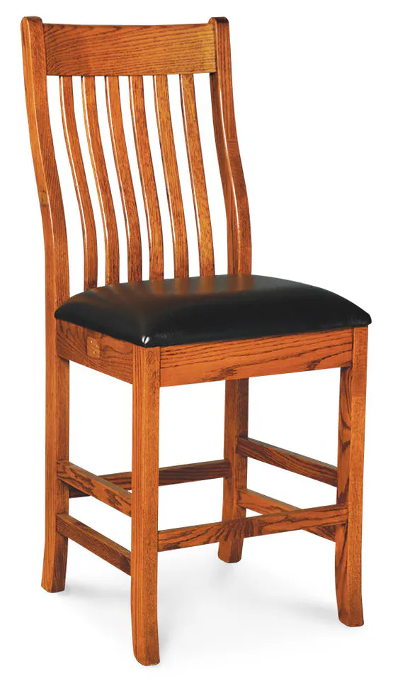 Simply Amish KSUIIBSS30-L Urbandale II Stationary Barstool w/ Leather Cushion Seat Simply Amish KSUIIBSS30-L Urbandale II Stationary Barstool w/ Leather Cushion Seat