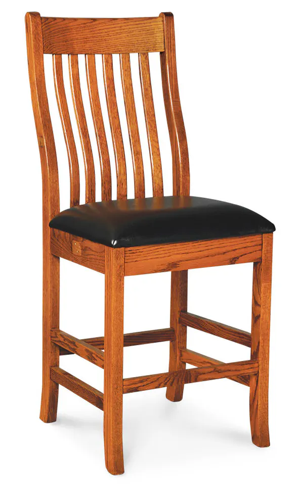 Simply Amish KSUIIBSS30-L Urbandale II Stationary Barstool w/ Leather Cushion Seat Simply Amish KSUIIBSS30-L Urbandale II Stationary Barstool w/ Leather Cushion Seat