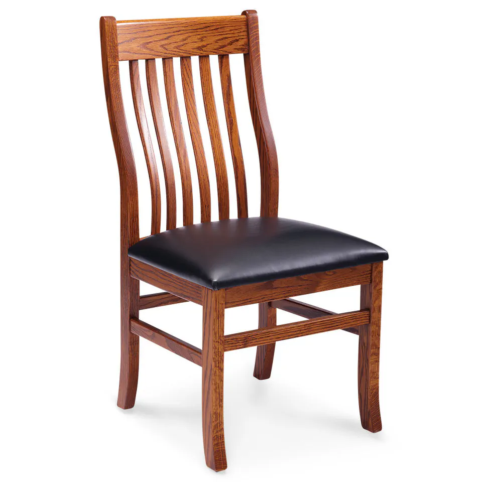 Simply Amish KSUIISC-4-L Urbandale II Side Chair with Lower Back, Leather Cushion Seat