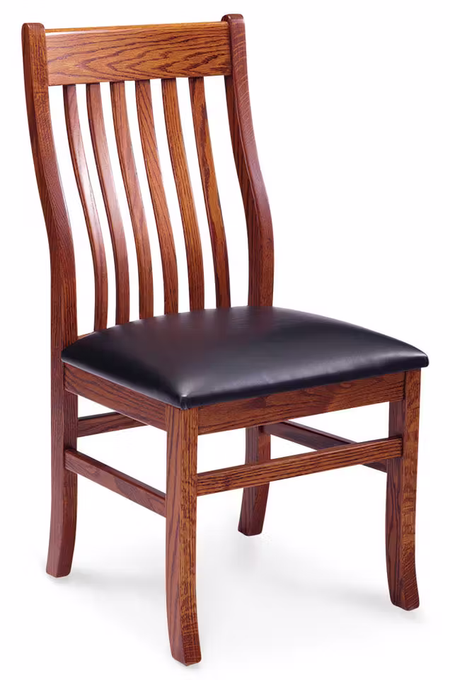 Simply Amish KSUIISC-4-L Urbandale II Side Chair with Lower Back, Leather Cushion Seat Simply Amish KSUIISC-4-L Urbandale II Side Chair with Lower Back, Leather Cushion Seat