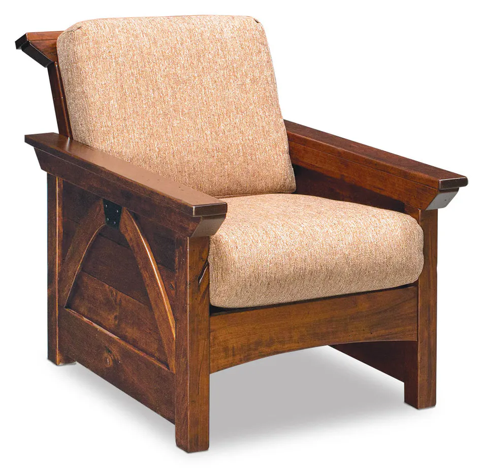 Simply Amish LCTRB-05-F B&O Railroad Trestle Bridge Easy Chair w/ Fabric Cushions Simply Amish LCTRB-05-F B&O Railroad Trestle Bridge Easy Chair w/ Fabric Cushions