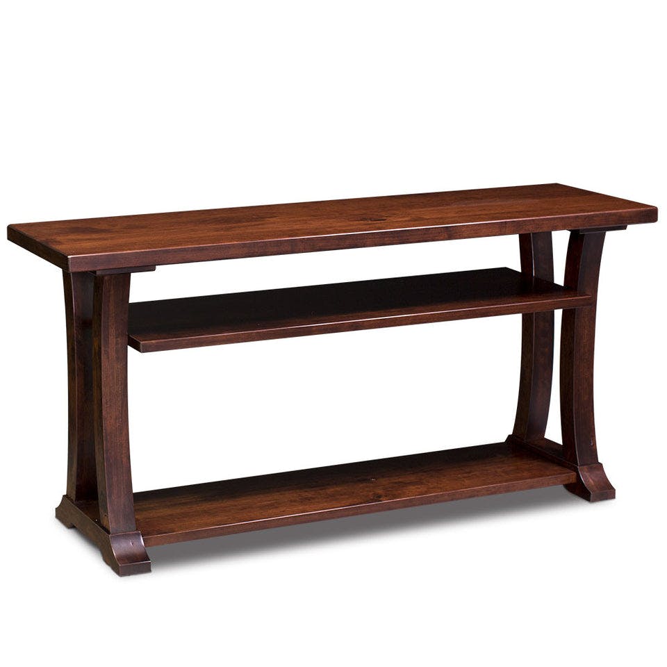 Simply Amish LEALE-B09C Alexandria Open TV Stand, 60″