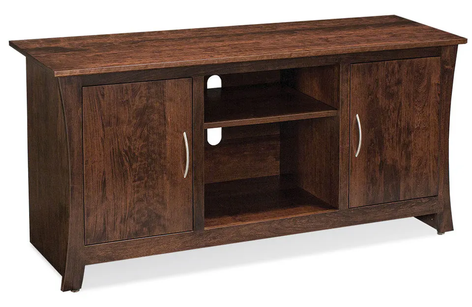 Simply Amish LEGAR-C41B Garrett TV Console with Wood Doors and Open Center, 54" Simply Amish LEGAR-C41B Garrett TV Console with Wood Doors and Open Center, 54"