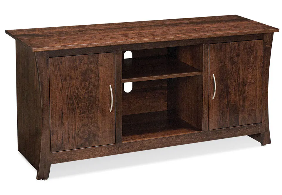 Simply Amish LEGAR-C41B Garrett TV Console with Wood Doors and Open Center, 54" Simply Amish LEGAR-C41B Garrett TV Console with Wood Doors and Open Center, 54"