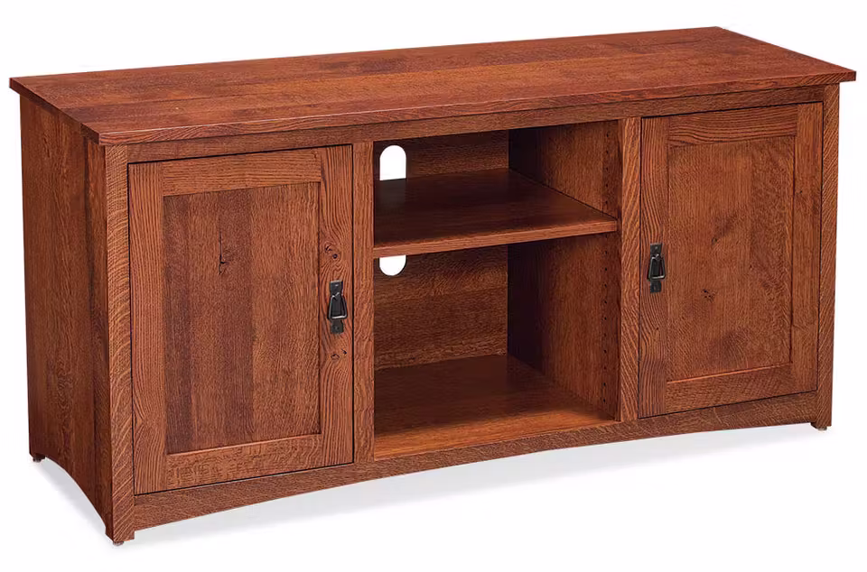 Simply Amish LEMIG-C41B San Miguel TV Console with Wood Doors and Open Center, 54" Simply Amish LEMIG-C41B San Miguel TV Console with Wood Doors and Open Center, 54"