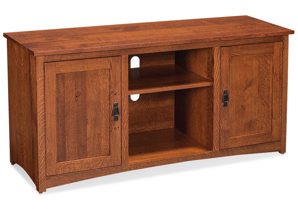 Simply Amish LEMIG-C41B San Miguel TV Console with Wood Doors and Open Center, 54" Simply Amish LEMIG-C41B San Miguel TV Console with Wood Doors and Open Center, 54"