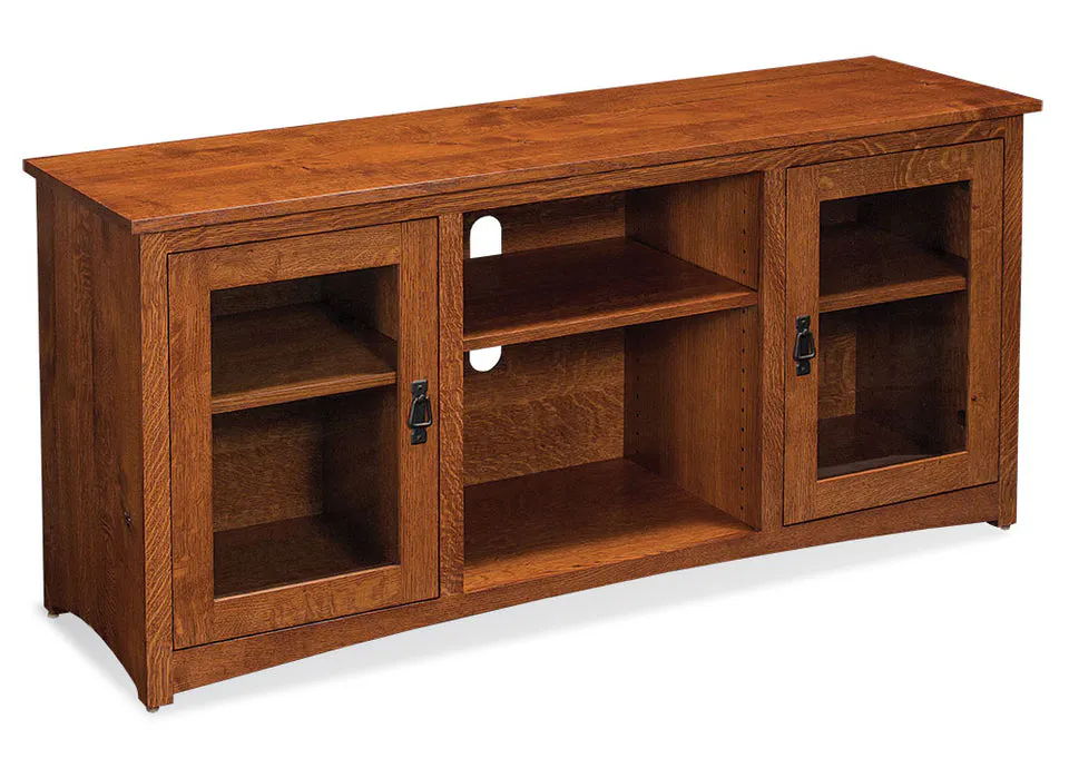 Simply Amish LEMIG-C42B San Miguel TV Console with Glass Doors and Open Center, 54" Simply Amish LEMIG-C42B San Miguel TV Console with Glass Doors and Open Center, 54"