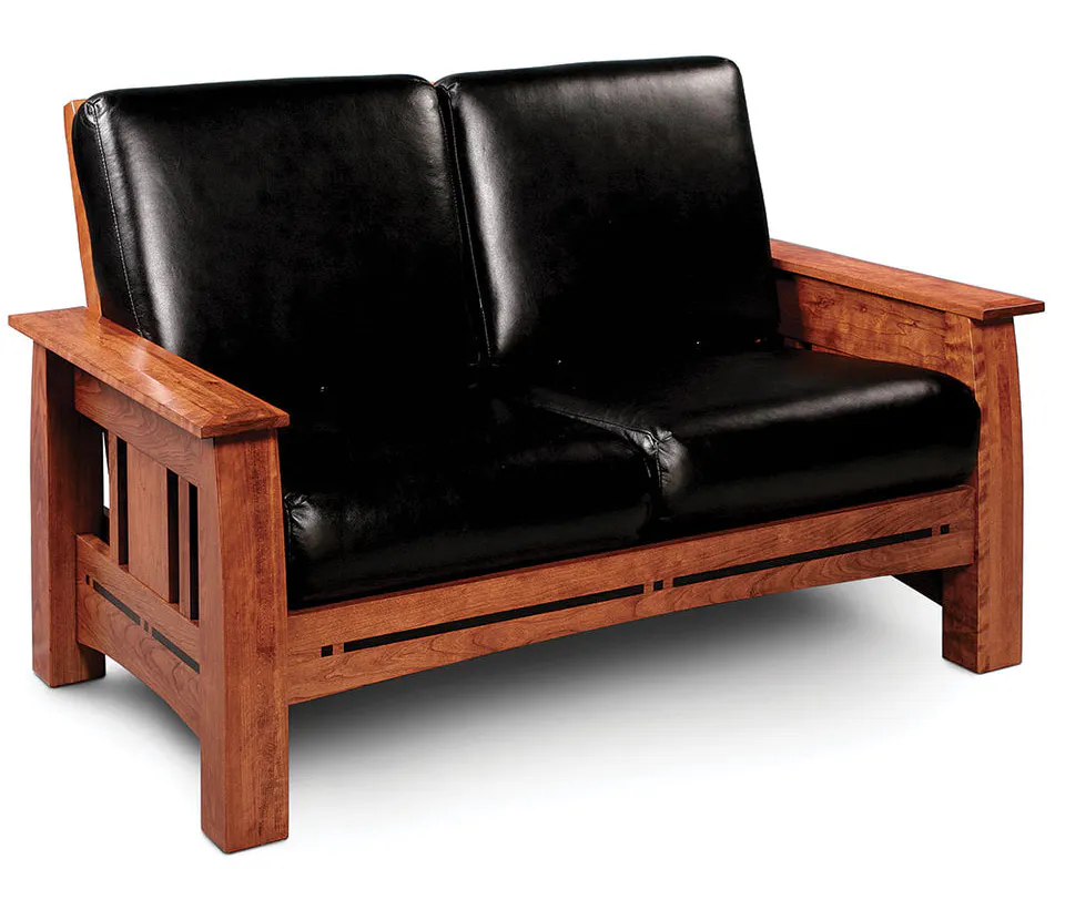 Simply Amish LFAL101-F Aspen Loveseat with Inlay Simply Amish LFAL101-F Aspen Loveseat with Inlay