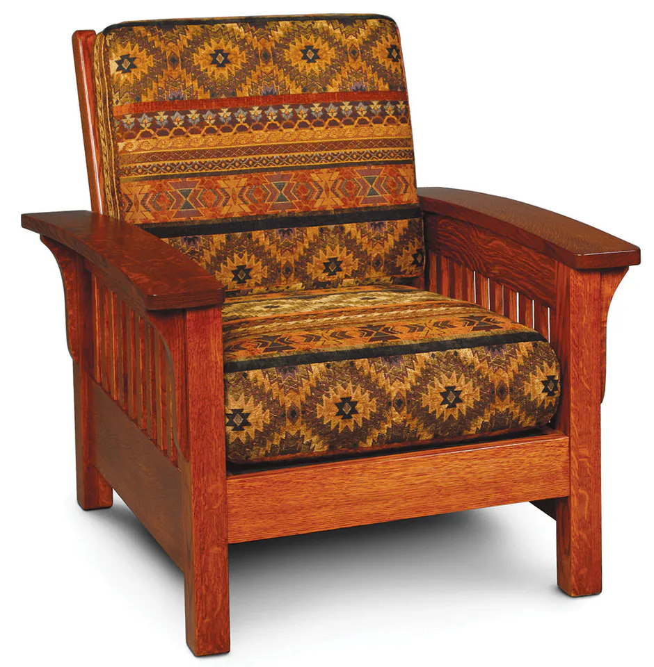 Simply Amish LFGC102-L Grand Rapids Easy Chair w/ Leather Cushions Simply Amish LFGC102-L Grand Rapids Easy Chair w/ Leather Cushions