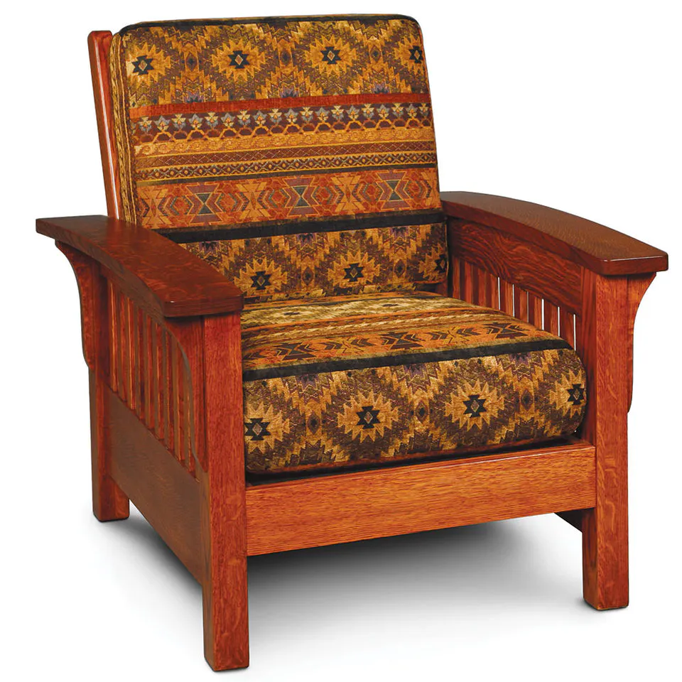 Simply Amish LFGC102-L Grand Rapids Easy Chair w/ Leather Cushions Simply Amish LFGC102-L Grand Rapids Easy Chair w/ Leather Cushions