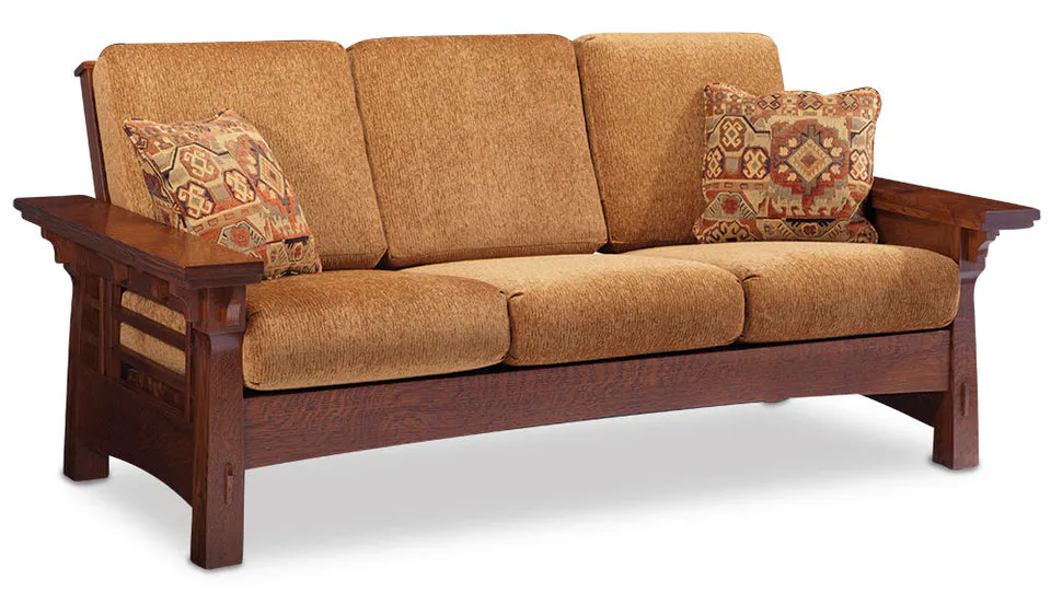 Simply Amish LFMAL101-L MaKayla LoveSeat w/ Leather Cushions Simply Amish LFMAL101-L MaKayla LoveSeat w/ Leather Cushions