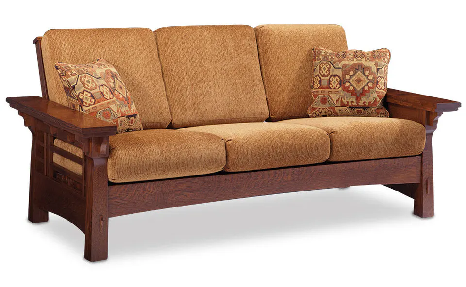 Simply Amish LFMAS100-L MaKayla Sofa w/ Leather Cushions Simply Amish LFMAS100-L MaKayla Sofa w/ Leather Cushions