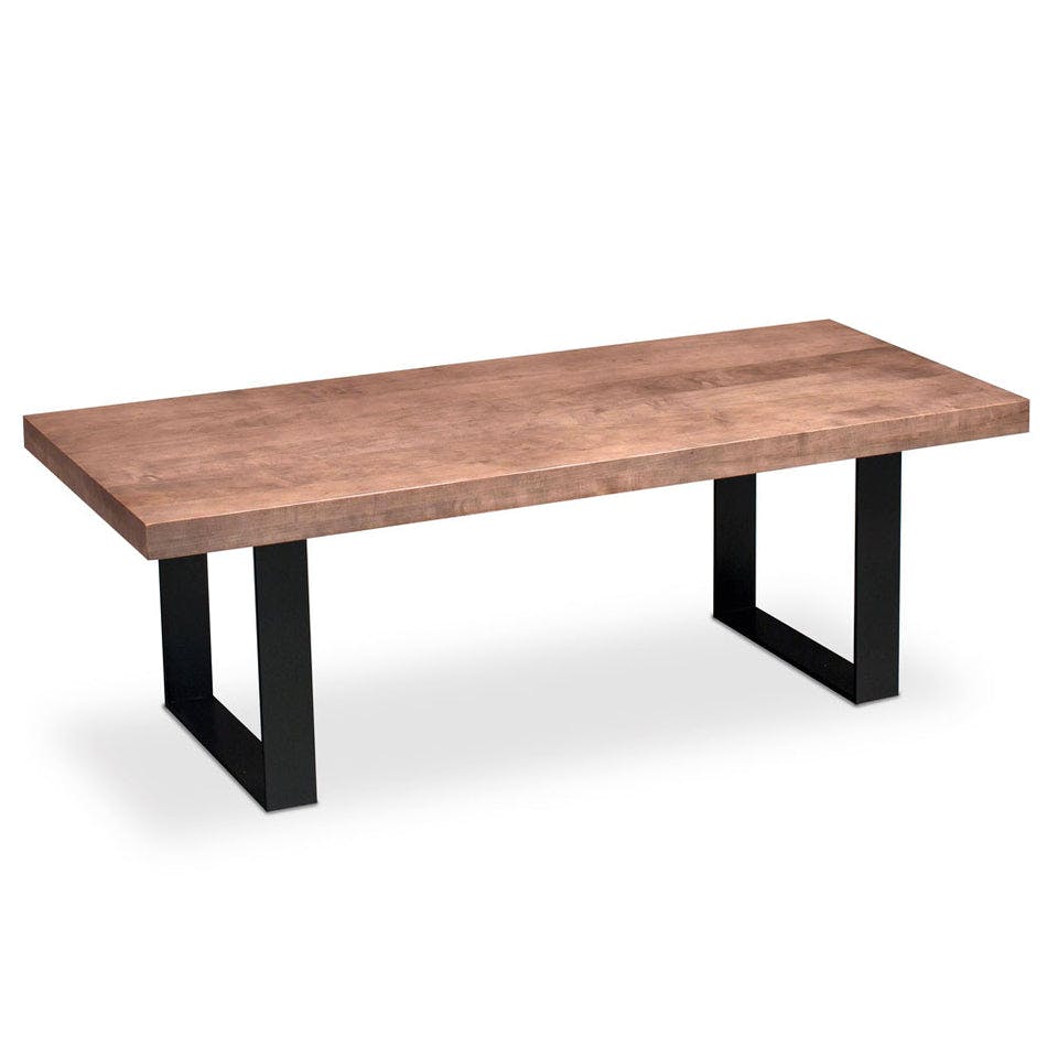 Simply Amish LOIRN-25C4B-C Ironwood Coffee Table, 54″ w/ Gunmetal Base