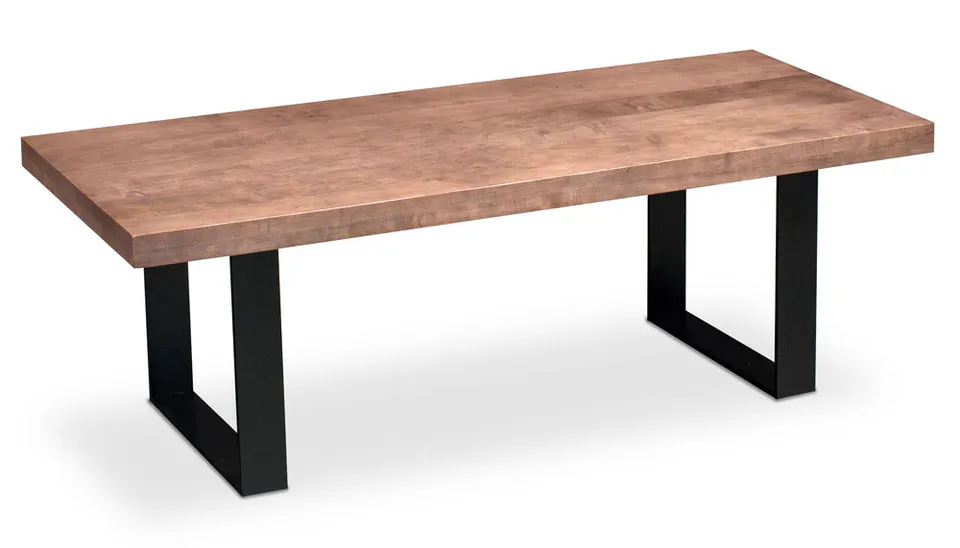 Simply Amish LOIRN-25C4A-B Ironwood Coffee Table, 54" w/ Black Base Simply Amish LOIRN-25C4A-B Ironwood Coffee Table, 54" w/ Black Base