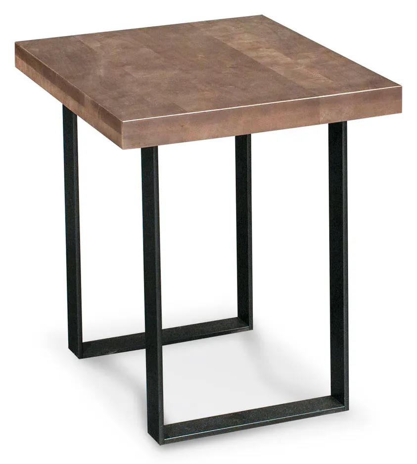 Simply Amish LOIRN-28C3A-C Ironwood End Table, 16" w/ Gunmetal Base Simply Amish LOIRN-28C3A-C Ironwood End Table, 16" w/ Gunmetal Base