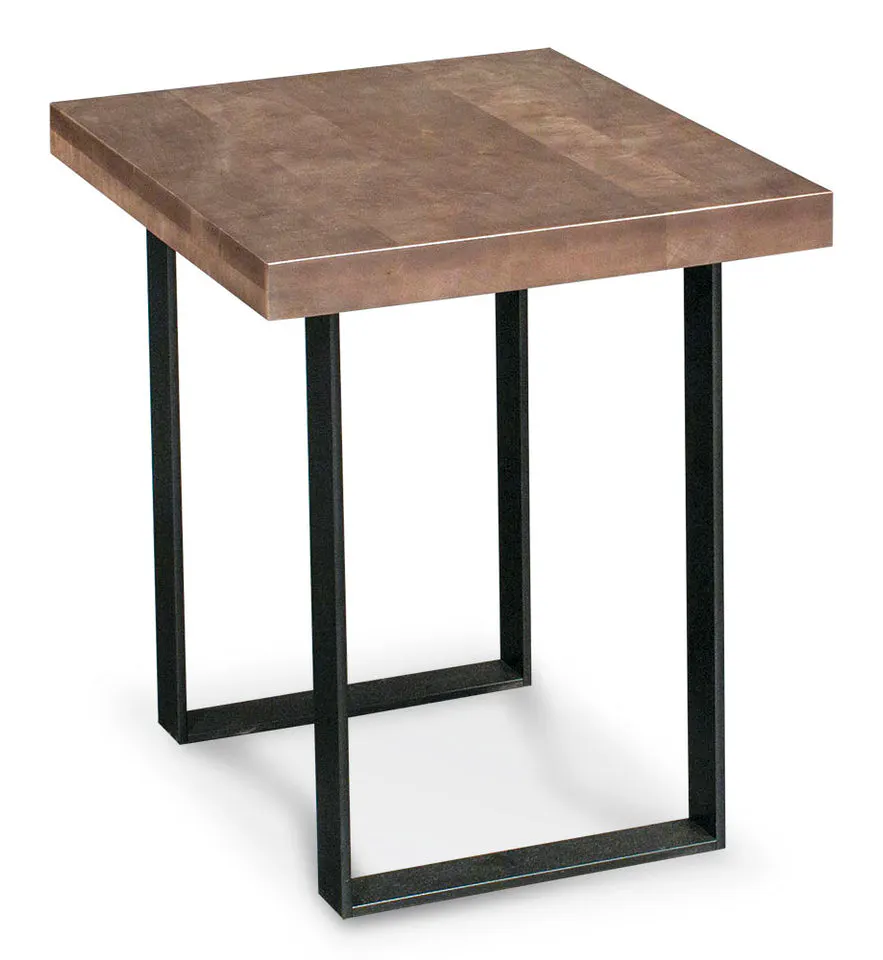 Simply Amish LOIRN-28C3A-C Ironwood End Table, 16" w/ Gunmetal Base Simply Amish LOIRN-28C3A-C Ironwood End Table, 16" w/ Gunmetal Base