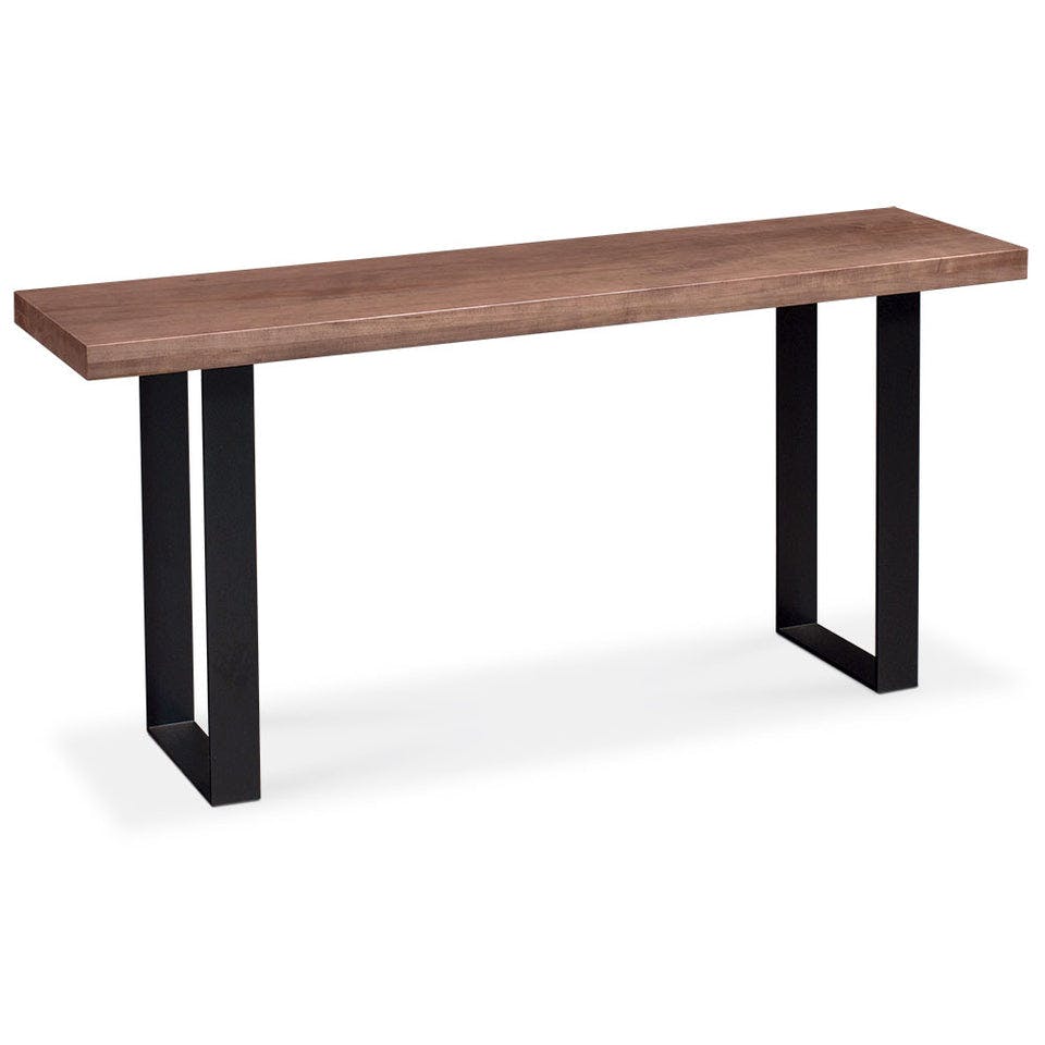 Simply Amish LOIRN-31C2A-C Ironwood Sofa Table, 72″ w/ Gunmetal Base