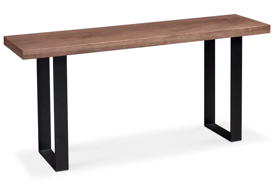 Simply Amish LOIRN-31C0A-B Ironwood Sofa Table, 48" w/ Black Base Simply Amish LOIRN-31C0A-B Ironwood Sofa Table, 48" w/ Black Base