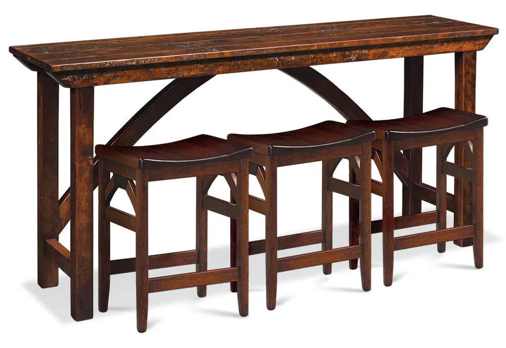 Simply Amish LOTRB-39C4A B&O Railroad Console Bar Table, 72" Simply Amish LOTRB-39C4A B&O Railroad Console Bar Table, 72"
