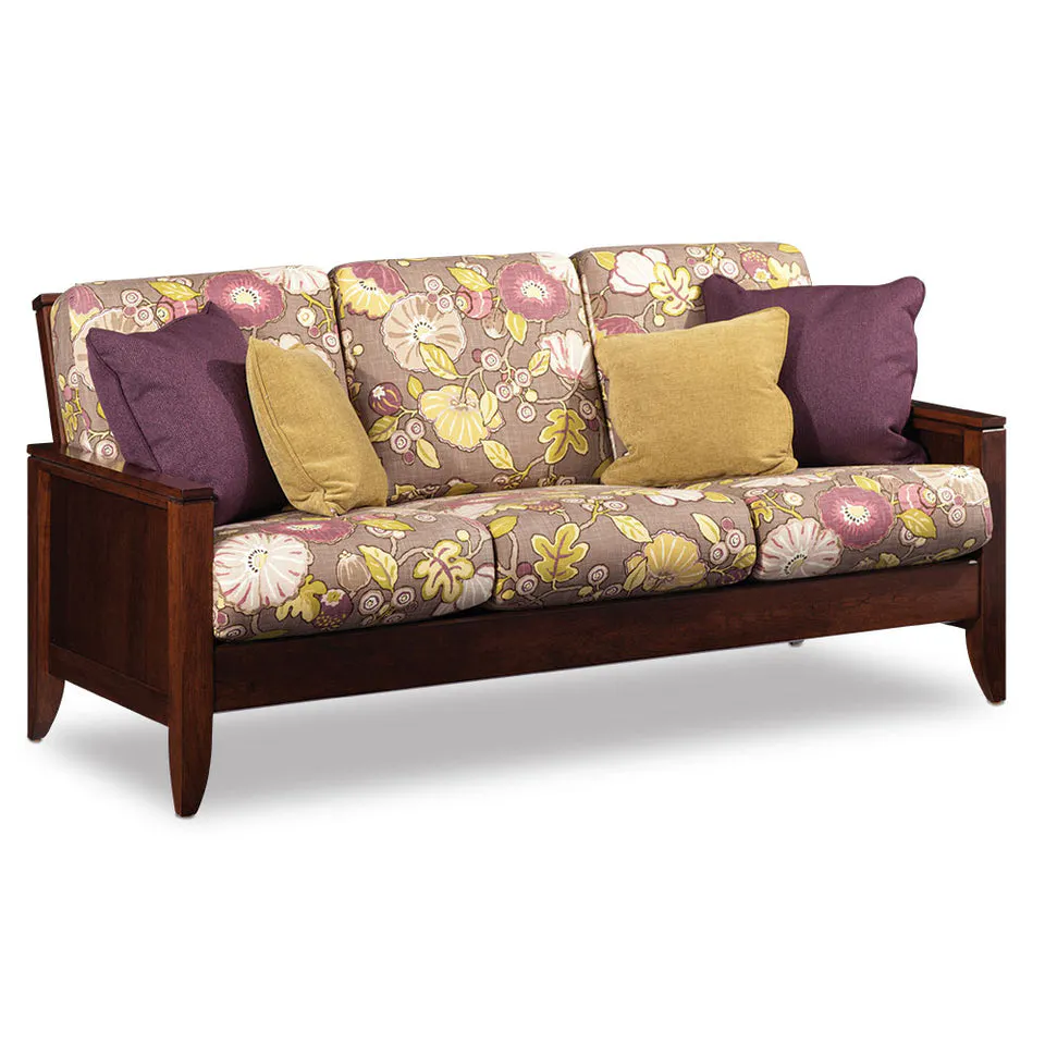 Simply Amish LSJSL-L Justine LoveSeat w/ Leather Cushions