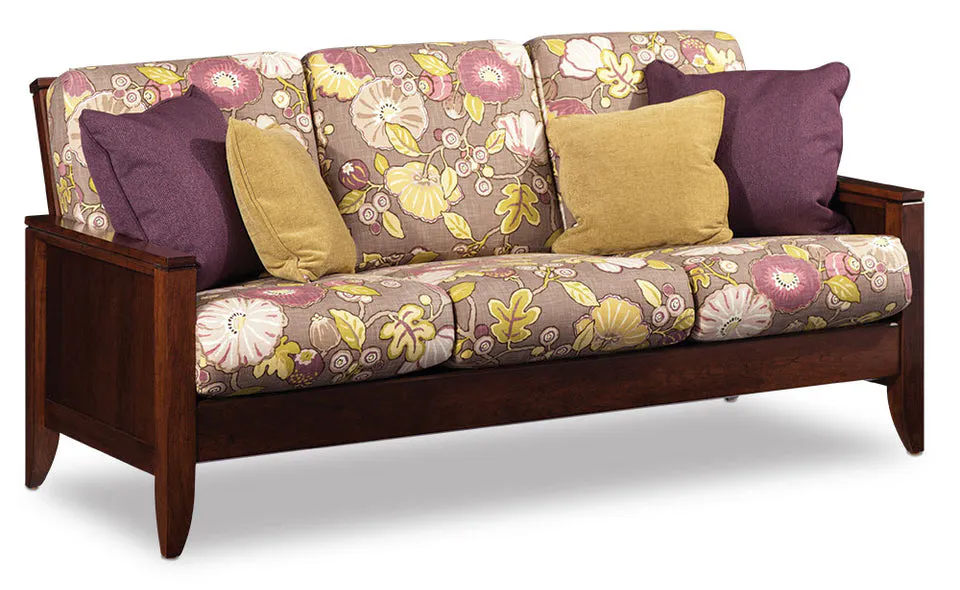 Simply Amish LSJSL-L Justine LoveSeat w/ Leather Cushions Simply Amish LSJSL-L Justine LoveSeat w/ Leather Cushions