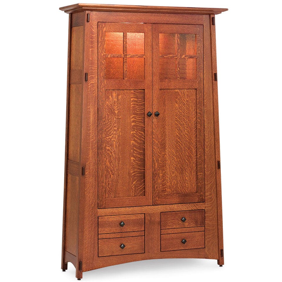 Simply Amish MAMCBC McCoy Bookcase with Wood Doors