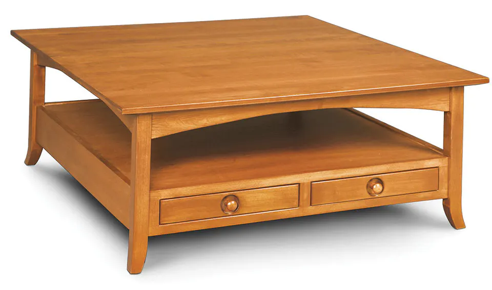 Simply Amish MASH4242 Shaker Hill 4-Drawer Square Coffee Table Simply Amish MASH4242 Shaker Hill 4-Drawer Square Coffee Table