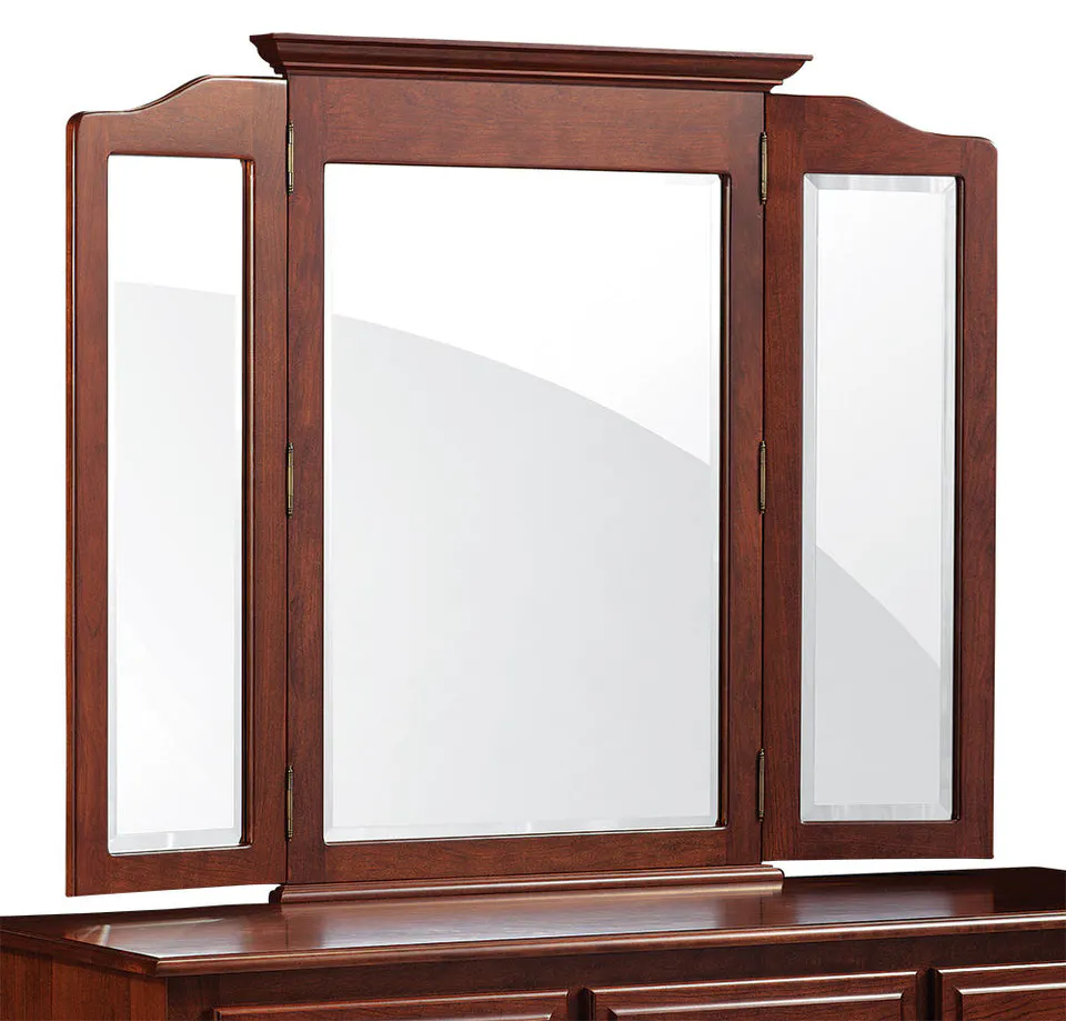 Simply Amish ME3130TV Classic Crown Tri-View Mirror Simply Amish ME3130TV Classic Crown Tri-View Mirror