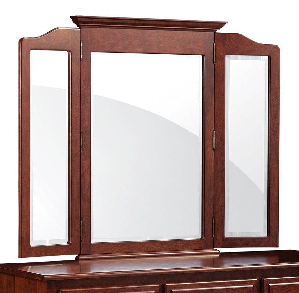 Simply Amish ME3130TV Classic Crown Tri-View Mirror Simply Amish ME3130TV Classic Crown Tri-View Mirror