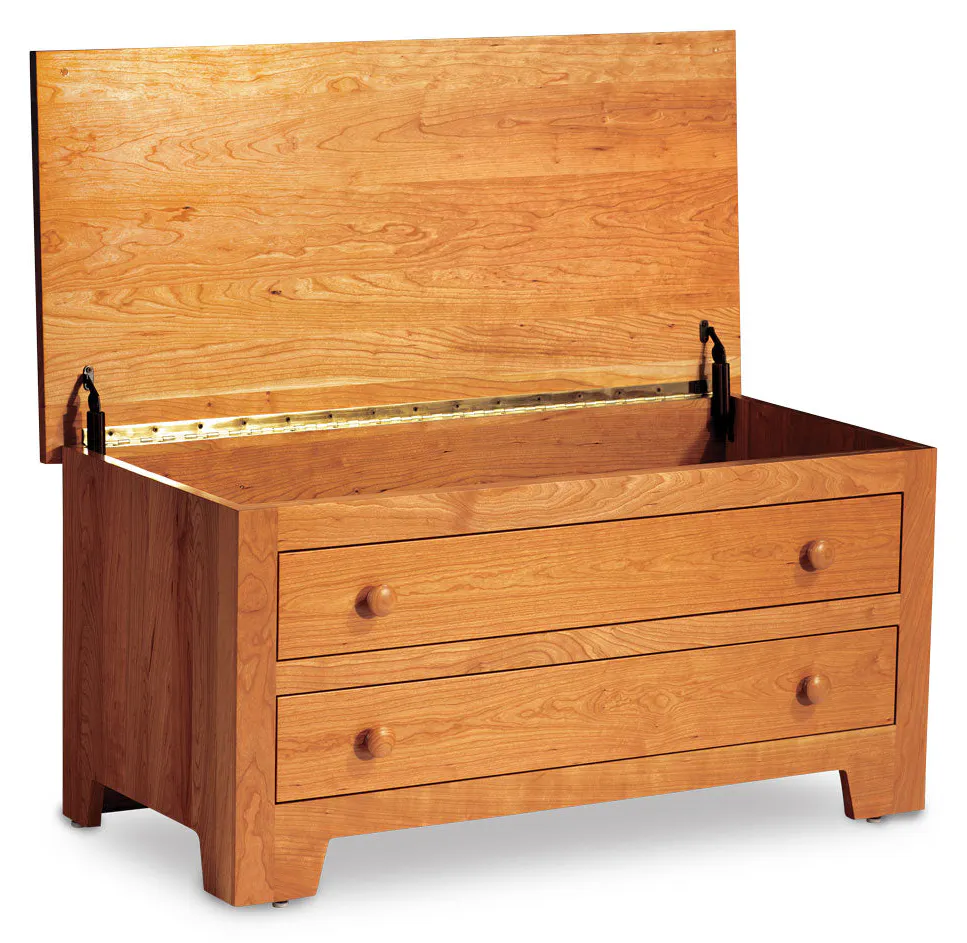 Simply Amish ME837BC-L Shaker Blanket Chest with False Fronts w/ Leather Cushion Seat Simply Amish ME837BC-L Shaker Blanket Chest with False Fronts w/ Leather Cushion Seat