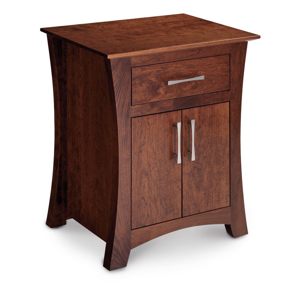 Simply Amish MEL18SNS Loft Nightstand with Doors, Deluxe