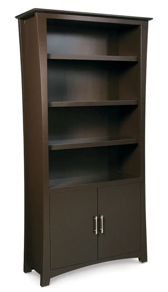 Simply Amish MELBC-OWD-3672 Loft Bookcase with Doors on Bottom w/ 4 Adjustable Shelves Simply Amish MELBC-OWD-3672 Loft Bookcase with Doors on Bottom w/ 4 Adjustable Shelves