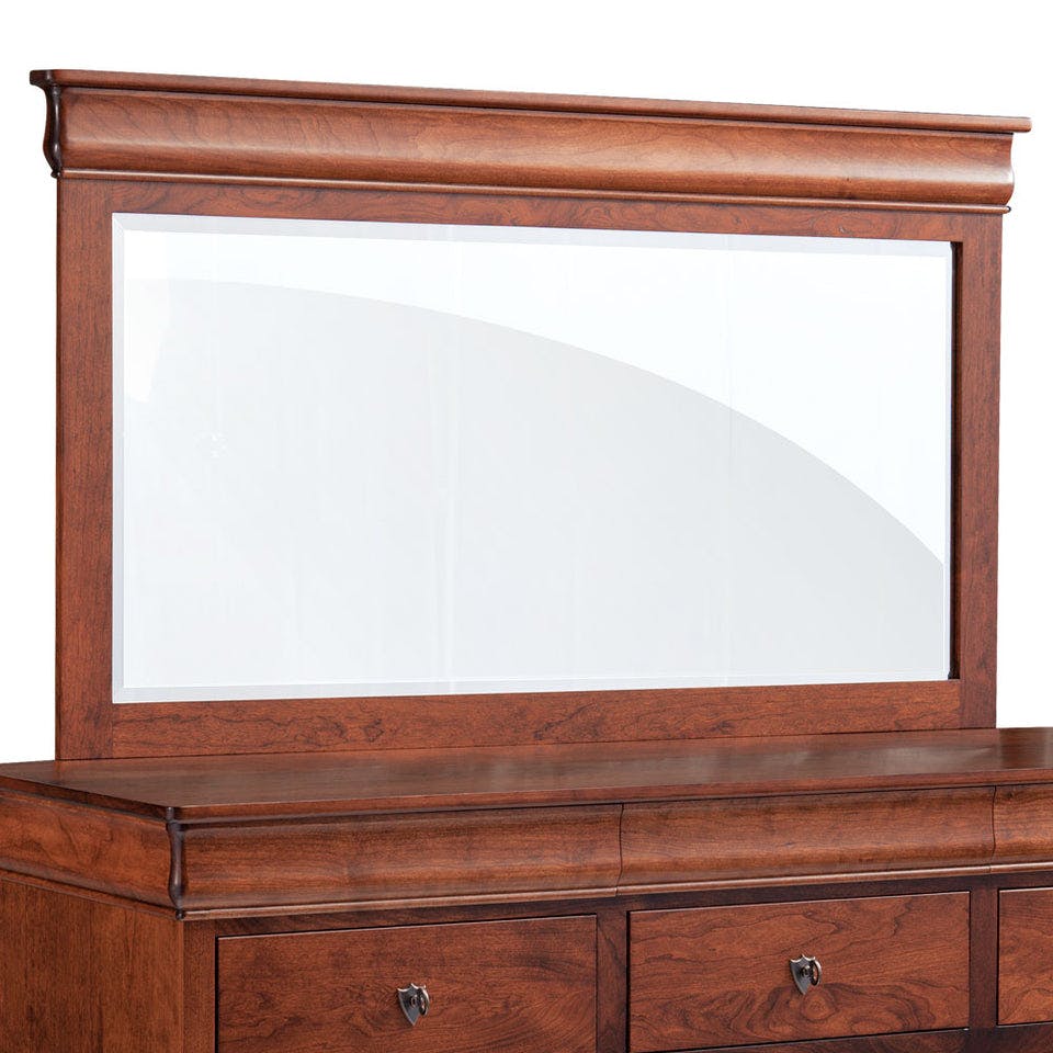 Simply Amish MELPLBM Louis Philippe Bureau Mirror, 64″