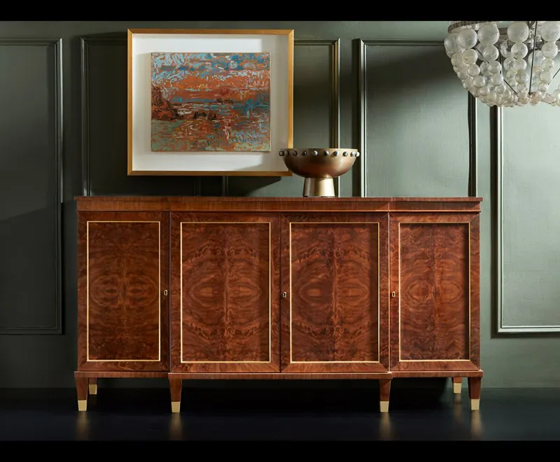Modern History MH1184F01 Large Walnut Breakfront Cabinet Modern History MH1184F01 Large Walnut Breakfront Cabinet